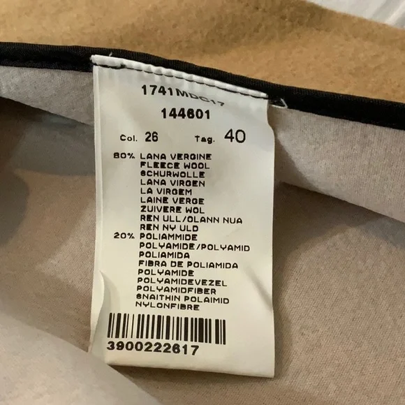 MSGM wool blend camel coat made in Italy